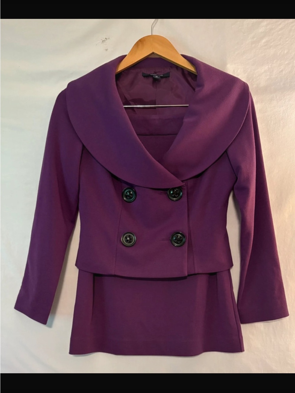 Chadwicks Deep Purple Satin-Lined Jacket and Skirt Set